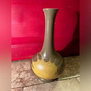 VTG MCM ROYAL HAEGER OLIVE ONION BUD BULB VASE 7 1/2” LONG NECK CHICAGO DECOR